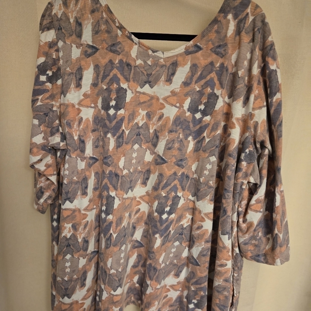 Logo Women's Abstract Print Top - Multicolor - Picture 5 of 5